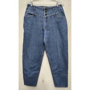 Vintage Toffs Jeans Womens High Waist Tapered Leg Barrell Size 14 80s 90s 30x29